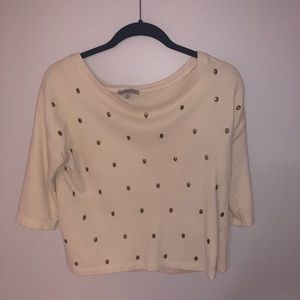 White and gold skull sweater